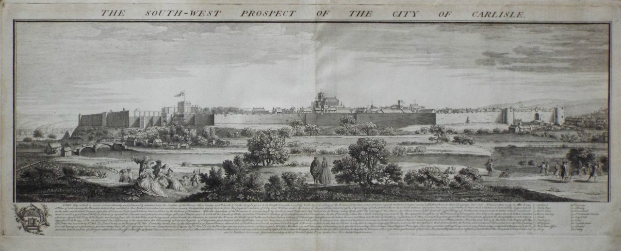 Print - The South-West Prospect of the City of Carlisle. - Buck